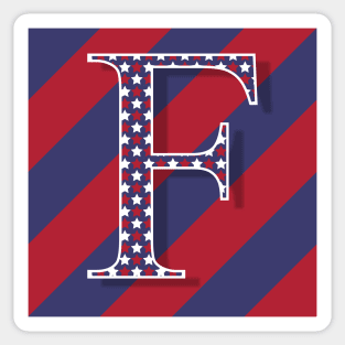 Old Glory Letter F Sticker